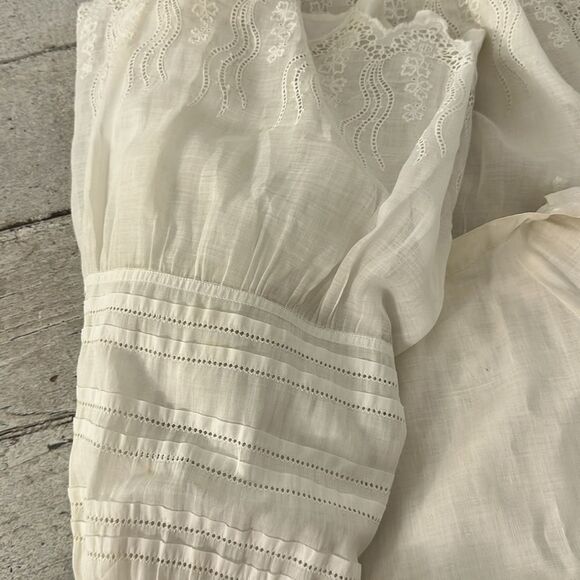 Antique Victorian Era Angelic White Lacey Petticoat Skirt - Picture 6 of 6